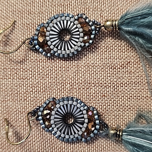 Feather Earrings - Picture 2 of 3